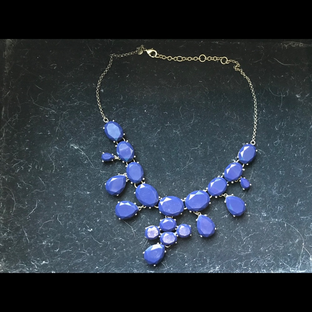 Navy J Crew Factory jeweled necklace